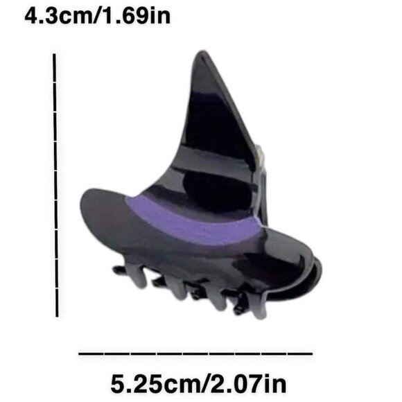 WITCHES HAT ACETATE CLAW CLIP - Picture 7 of 7